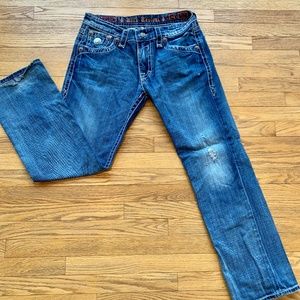 Men’s Size 34 ROCK REVIVAL “Freddie” straight leg blue Jeans
